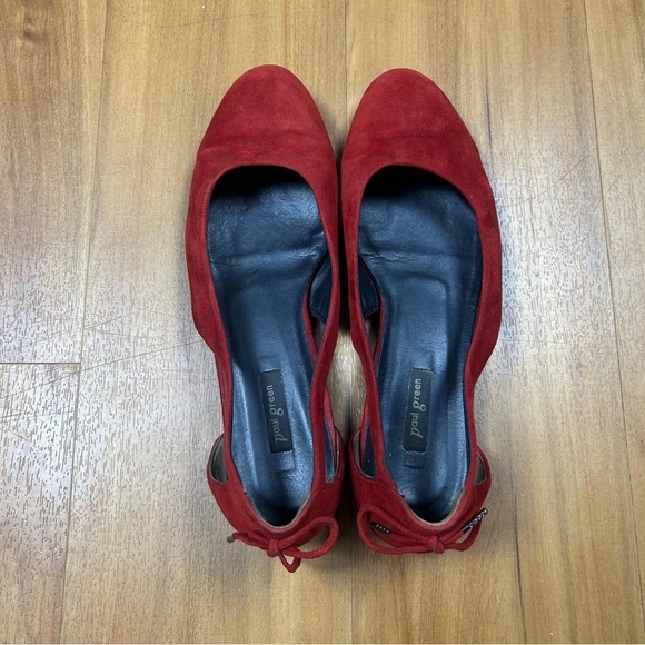 Paul Green Women’s Red and Black Suede Loafers - Picture 2 of 11